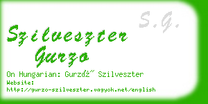 szilveszter gurzo business card